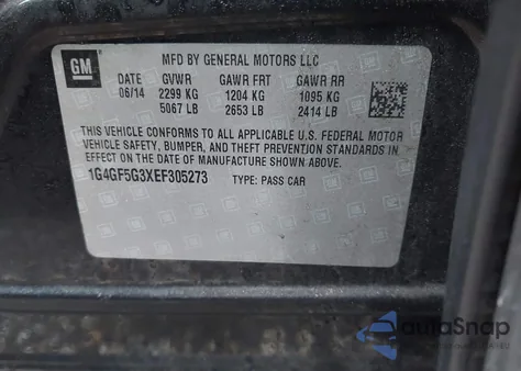 2014 Buick Lacrosse Premium Ii Group z USA, uszkodzony, nr VIN 1G4GF5G3XEF305273